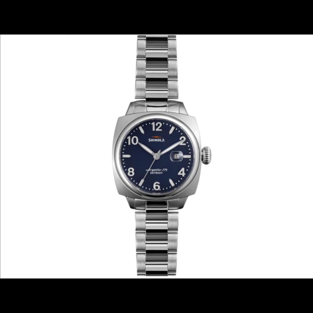 Gently Used: Authentic Shinola 32mm Women’s Brakeman Watch. 16 mm band width.